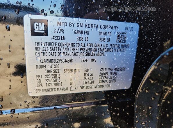 KL4MMDSL2PB044868 2023 BUICK ENCORE Black Vista interior de 360 grados