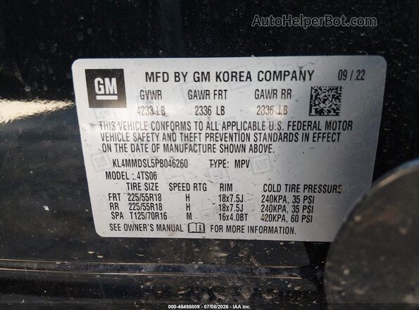 KL4MMDSL5PB046260 2023 BUICK ENCORE Black Вид підкапотного простору