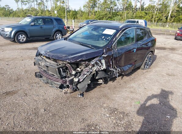 KL4MMDSLXMB141022 2021 BUICK ENCORE Purple Առջևի ձախ երեք քառորդ տեսարան