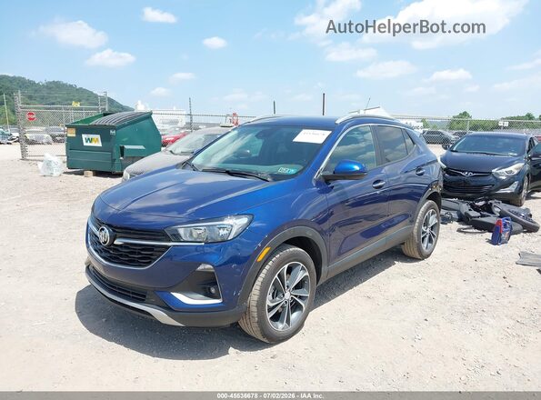 KL4MMESL4PB125876 2023 BUICK ENCORE Blue წინა მარცხენა ხედი სამი მეოთხედიდან