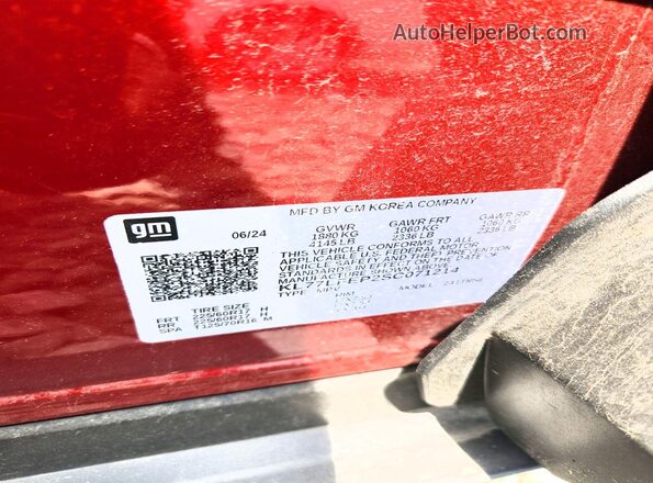 KL77LFEP2SC071214 2025 CHEVROLET TRAX Red Vista del compartimento del motor