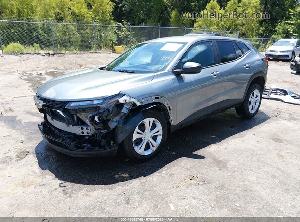 KL77LFEP3SC283622 2025 CHEVROLET TRAX Gray Առջևի ձախ երեք քառորդ տեսարան