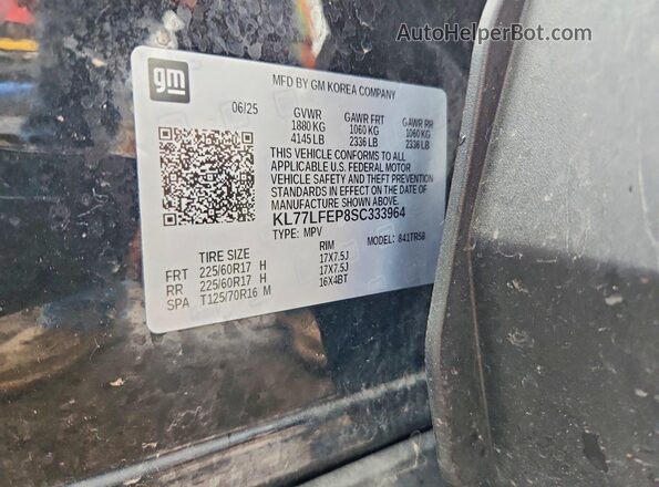 KL77LFEP8SC333964 2025 CHEVROLET TRAX Black Vista del compartimento del motor