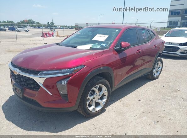 KL77LFEP9SC019286 2025 CHEVROLET TRAX Red წინა მარცხენა ხედი სამი მეოთხედიდან