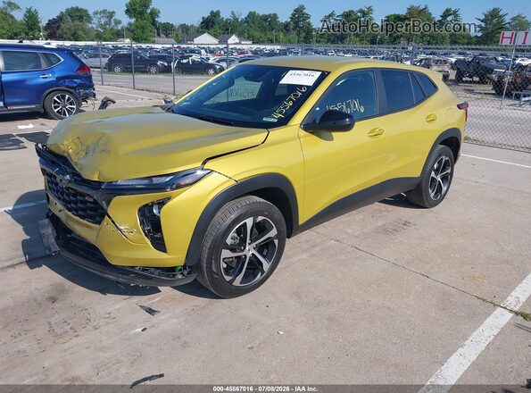 KL77LGE25RC031715 2024 CHEVROLET TRAX Yellow Առջևի ձախ երեք քառորդ տեսարան