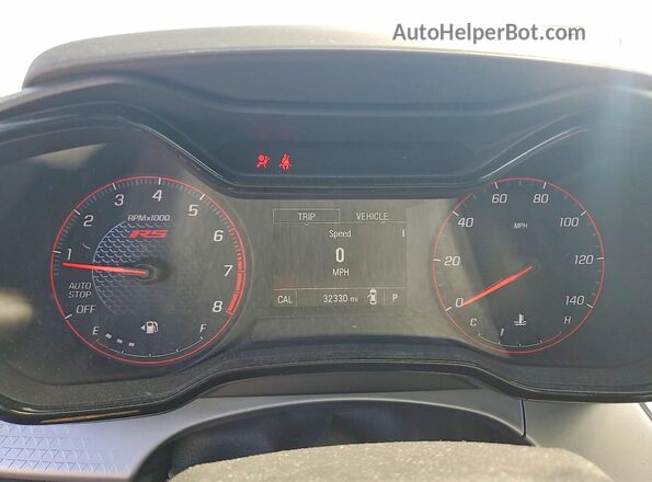 KL77LGEP0SC017254 2025 CHEVROLET TRAX White Вид щитка приладів