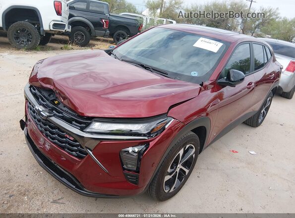 KL77LGEP2SC165387 2025 CHEVROLET TRAX Red Front left