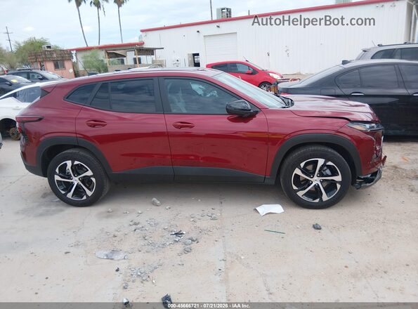 KL77LGEP2SC165387 2025 CHEVROLET TRAX Red Instrument cluster view
