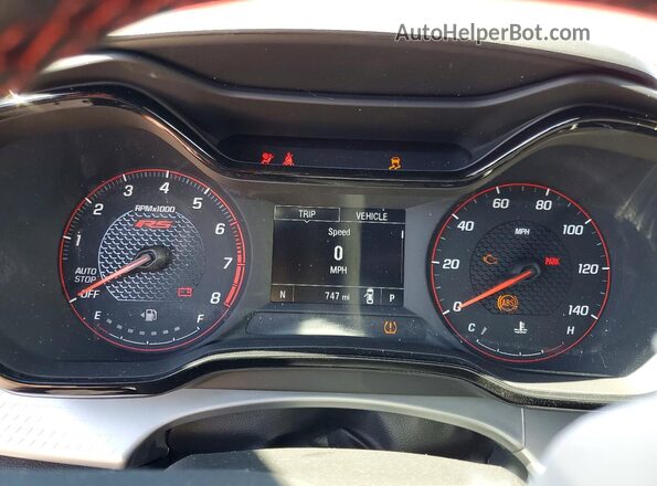 KL77LGEP2TC140152 2026 CHEVROLET TRAX Red ხელსაწყოთა პანელის ხედი