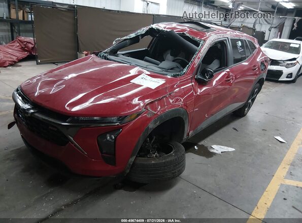 KL77LGEP3TC046331 2026 CHEVROLET TRAX Red წინა მარცხენა ხედი სამი მეოთხედიდან