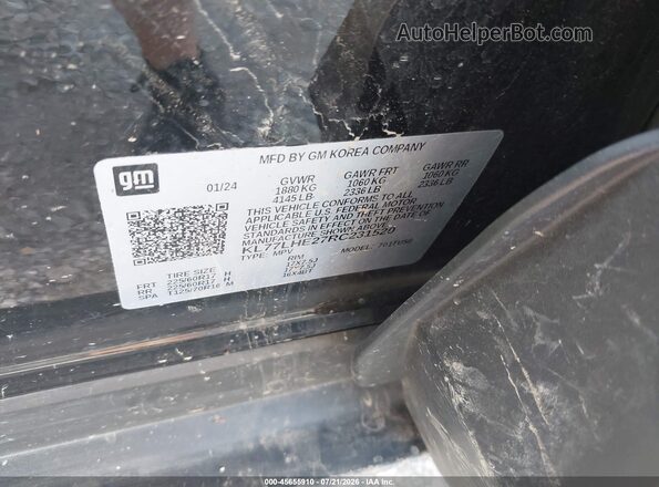 KL77LHE27RC231520 2024 CHEVROLET TRAX Black Engine compartment view