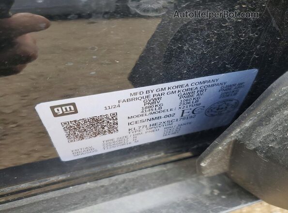KL77LHE2XSC179192 2025 CHEVROLET TRAX Black Vista interior de 360 grados