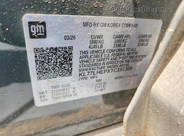 KL77LHEPXTC151308 2026 CHEVROLET TRAX Серый Панорамный вид салона 360°