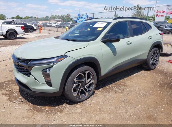 KL77LJE21RC122235 2024 CHEVROLET TRAX Green Առջևի ձախ երեք քառորդ տեսարան