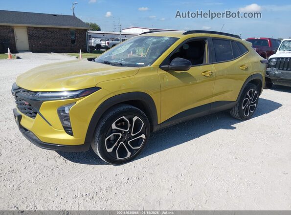 KL77LJE26RC016072 2024 CHEVROLET TRAX Yellow წინა მარცხენა ხედი სამი მეოთხედიდან