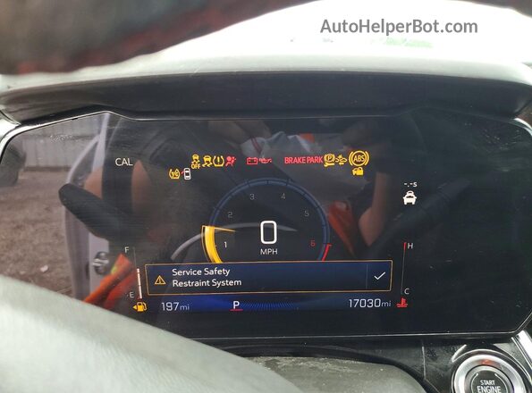 KL77LJEP8SC294621 2025 CHEVROLET TRAX White Instrument cluster view