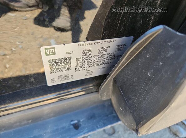 KL77LKEP4SC070784 2025 CHEVROLET TRAX Black VIN sticker view
