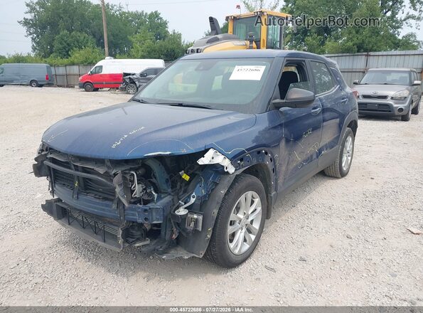 KL79MMS20MB137092 2021 CHEVROLET TRAILBLAZER Синий Передняя левая четверть