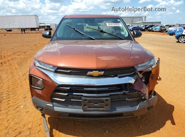 KL79MMS23MB110999 2021 CHEVROLET TRAILBLAZER Orange წინა ხედი