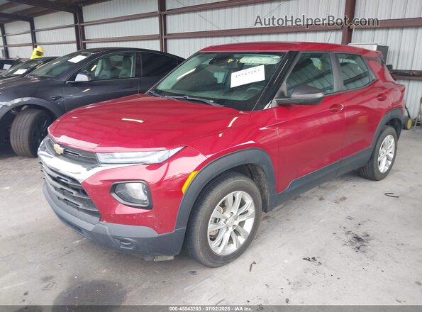 KL79MMS25MB142952 2021 CHEVROLET TRAILBLAZER Red Առջևի ձախ երեք քառորդ տեսարան