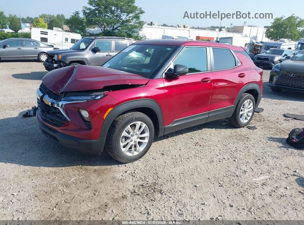 KL79MMS25RB061392 2024 CHEVROLET TRAILBLAZER Red Առջևի ձախ երեք քառորդ տեսարան