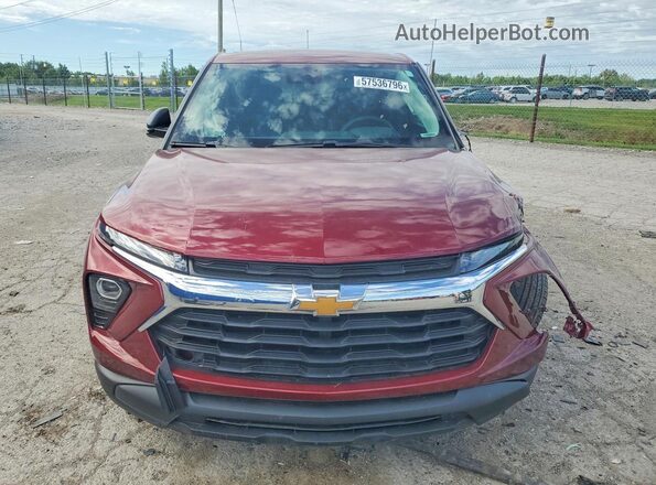 KL79MMSL7SB180799 2025 CHEVROLET TRAILBLAZER Maroon Вид спереду