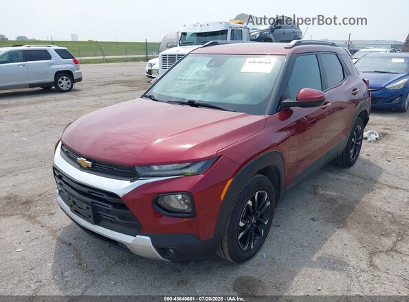 KL79MPS26NB125497 2022 CHEVROLET TRAILBLAZER Темно-бордовый Передняя левая четверть