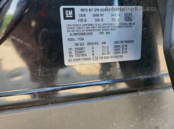 KL79MPS28MB154949 2021 CHEVROLET TRAILBLAZER Черный Вид наклейки с VIN-кодом