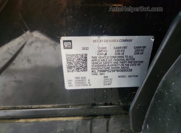 KL79MPS28PB069338 2023 CHEVROLET TRAILBLAZER Black 360 interior view