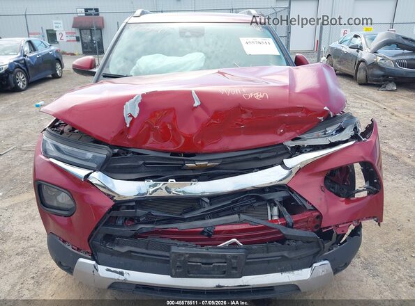 KL79MPS2XMB013896 2021 CHEVROLET TRAILBLAZER Red Instrument cluster view