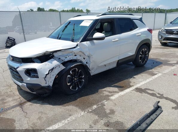 KL79MPSLXMB055476 2021 CHEVROLET TRAILBLAZER White Vista tres cuartos delantera izquierda