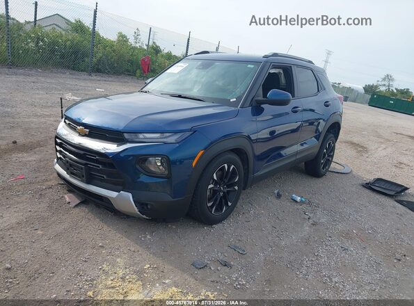 KL79MRSL4MB020668 2021 CHEVROLET TRAILBLAZER Синий Передняя левая четверть