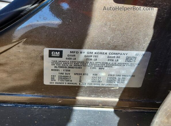 KL79MSSL3MB015484 2021 CHEVROLET TRAILBLAZER Коричневый Вид подкапотного пространства
