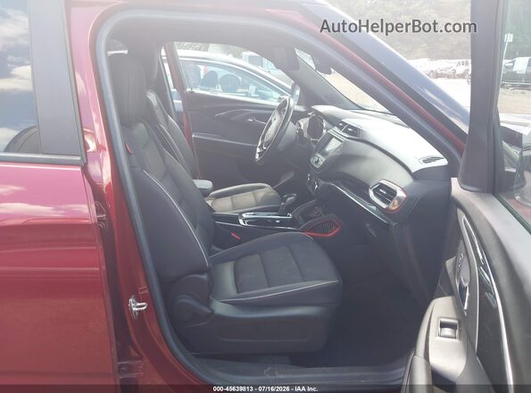 KL79MTSL1NB067199 2022 CHEVROLET TRAILBLAZER Maroon Вид салону спереду