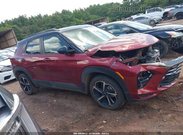 KL79MTSL1NB067199 2022 CHEVROLET TRAILBLAZER Maroon Вид задньої частини салону