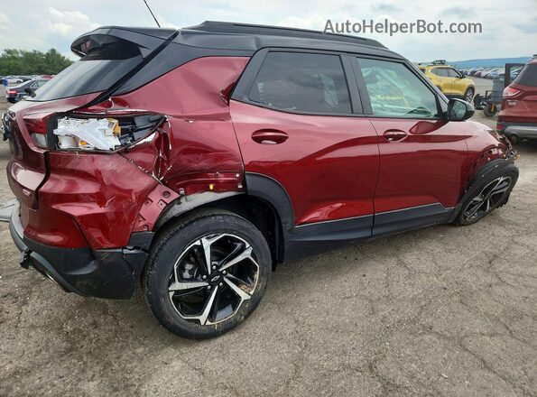 KL79MTSL1NB102890 2022 CHEVROLET TRAILBLAZER Maroon უკანა მარჯვენა