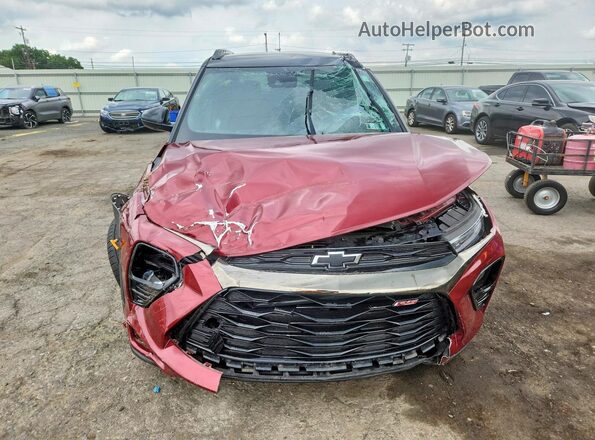 KL79MTSL1NB102890 2022 CHEVROLET TRAILBLAZER Maroon წინა ხედი
