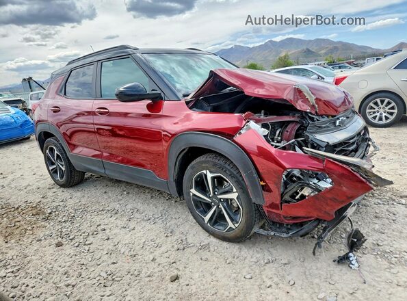 KL79MTSL2NB066210 2022 CHEVROLET TRAILBLAZER Burgundy წინა მარჯვენა