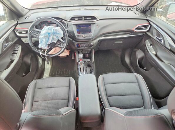 KL79MTSL2NB066210 2022 CHEVROLET TRAILBLAZER Burgundy წინა პანელის ხედი