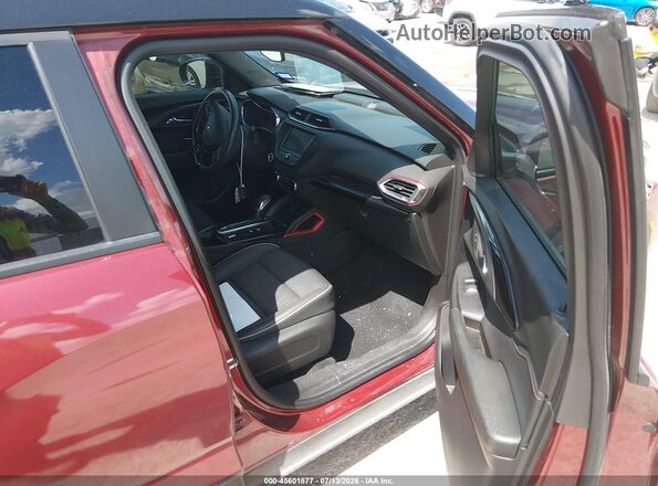 KL79MTSL3NB120470 2022 CHEVROLET TRAILBLAZER Red Widok wnętrza z przodu