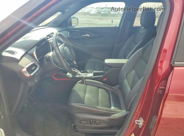 KL79MTSL5NB042290 2022 CHEVROLET TRAILBLAZER Maroon Widok wnętrza z przodu