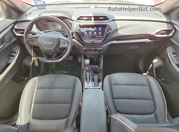 KL79MTSL5PB092500 2023 CHEVROLET TRAILBLAZER Red Dashboard view