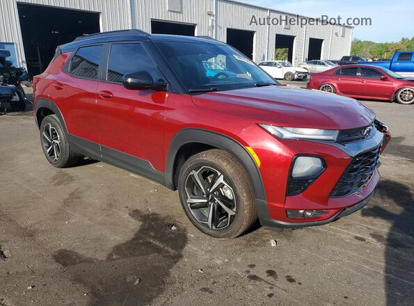 KL79MTSL6NB053346 2022 CHEVROLET TRAILBLAZER Бордовый Передняя правая четверть