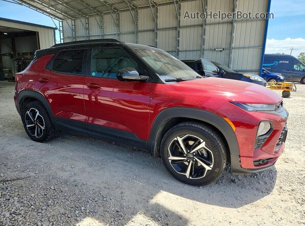 KL79MTSL8MB123086 2021 CHEVROLET TRAILBLAZER Красный Передняя правая четверть