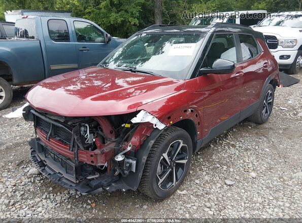 KL79MTSL9NB115550 2022 CHEVROLET TRAILBLAZER Red Առջևի ձախ երեք քառորդ տեսարան