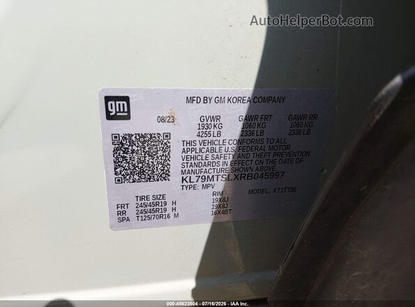 KL79MTSLXRB045997 2024 CHEVROLET TRAILBLAZER Зеленый Вид подкапотного пространства