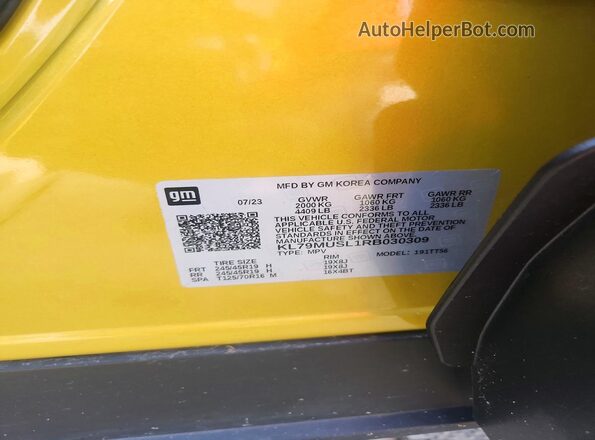 KL79MUSL1RB030309 2024 CHEVROLET TRAILBLAZER Gold Widok komory silnika