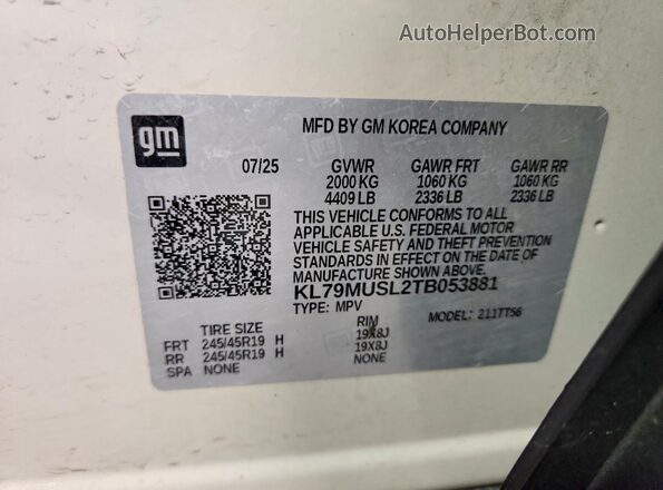 KL79MUSL2TB053881 2026 CHEVROLET TRAILBLAZER Tan სალონის 360-გრადუსიანი ხედი