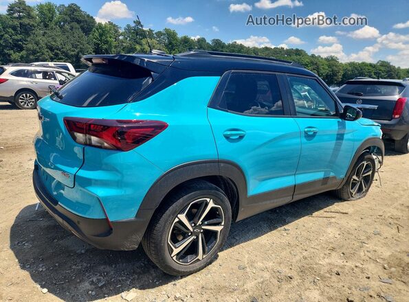 KL79MUSL3NB078470 2022 CHEVROLET TRAILBLAZER Turquoise Հետևի աջ