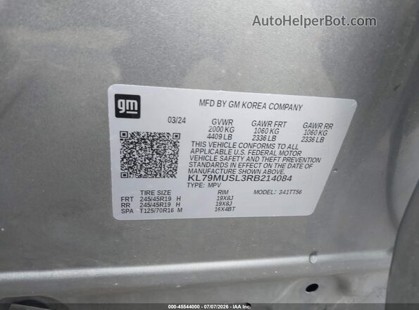 KL79MUSL3RB214084 2024 CHEVROLET TRAILBLAZER Gray Вид підкапотного простору